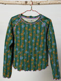 Lily Cotton Long Sleeve Tee Shirt - Hudson Valley Plaid Pine