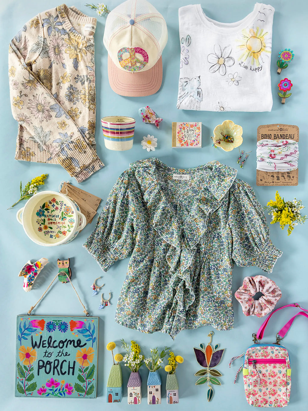 My Favorite Cotton Top - Blue Floral