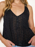 Savannah Cotton Eyelet Top - Black