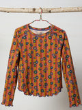 Lily Cotton Long Sleeve Tee Shirt - Hudson Valley Plaid Rust