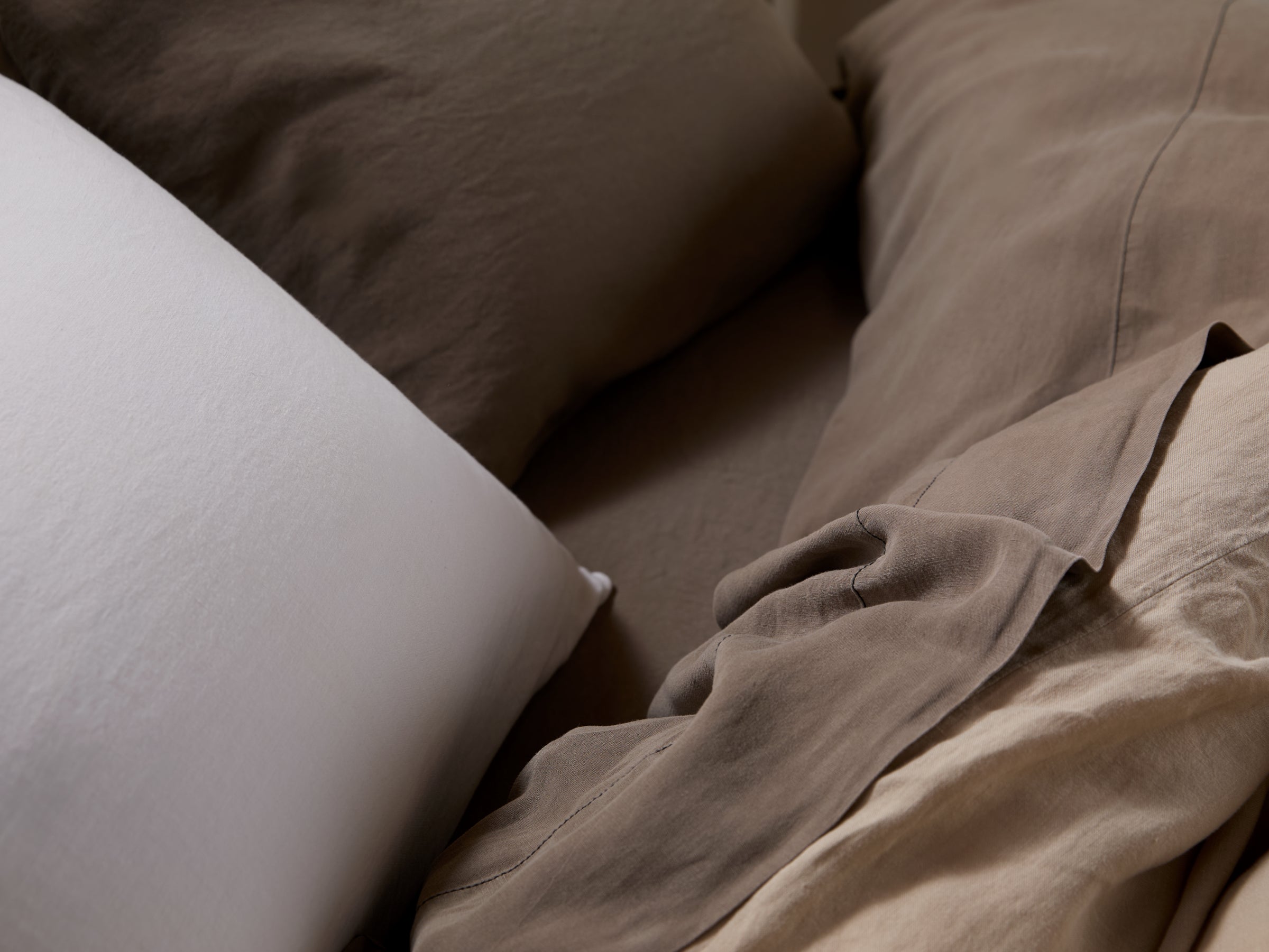 Linen Tencel Sheet Set - Warm Grey F/Q