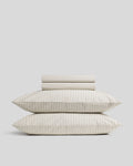 Percale Sheet Set - Bone Stripe TW/XL