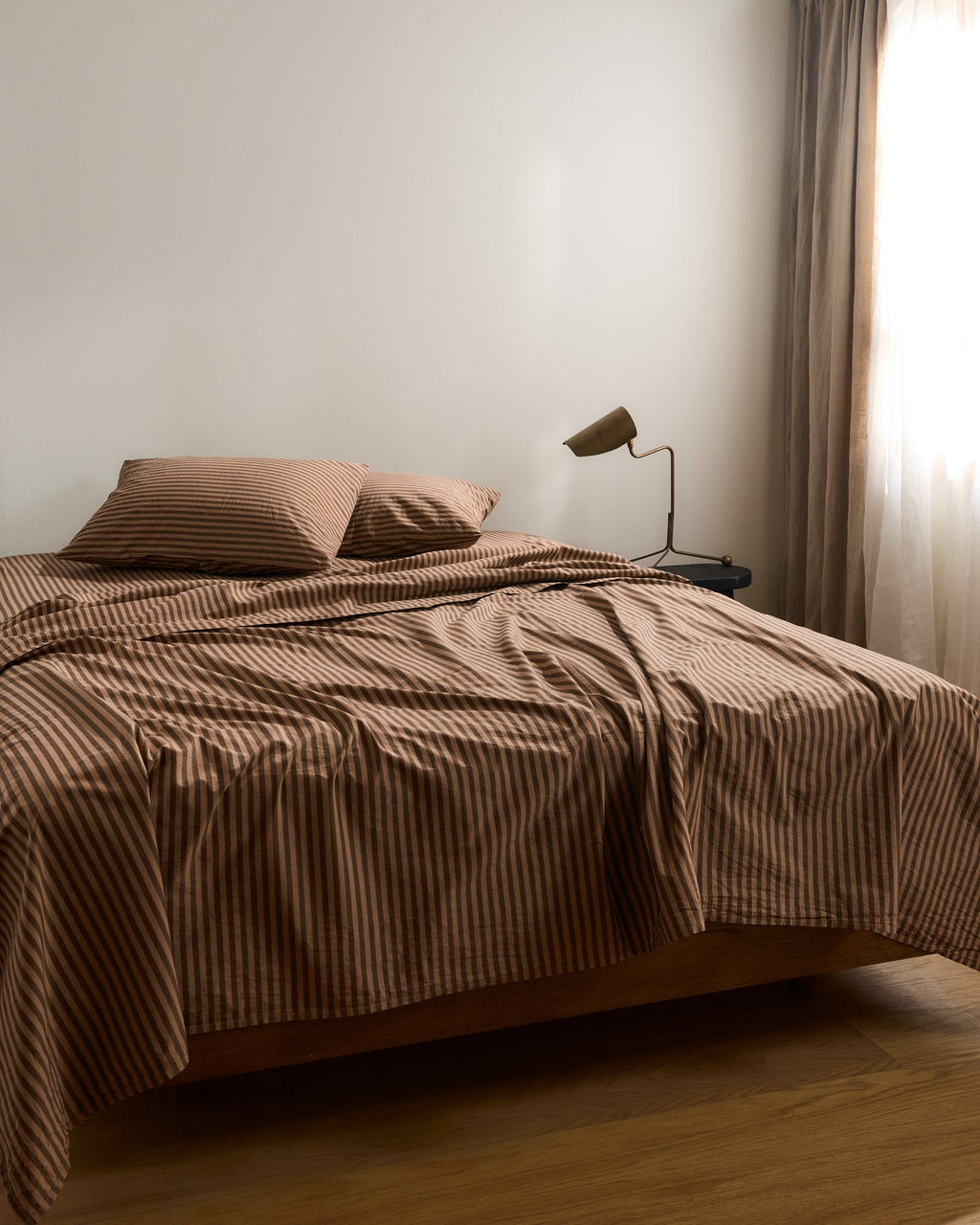 Percale Sheet Set - Adobe Stripe TW/XL