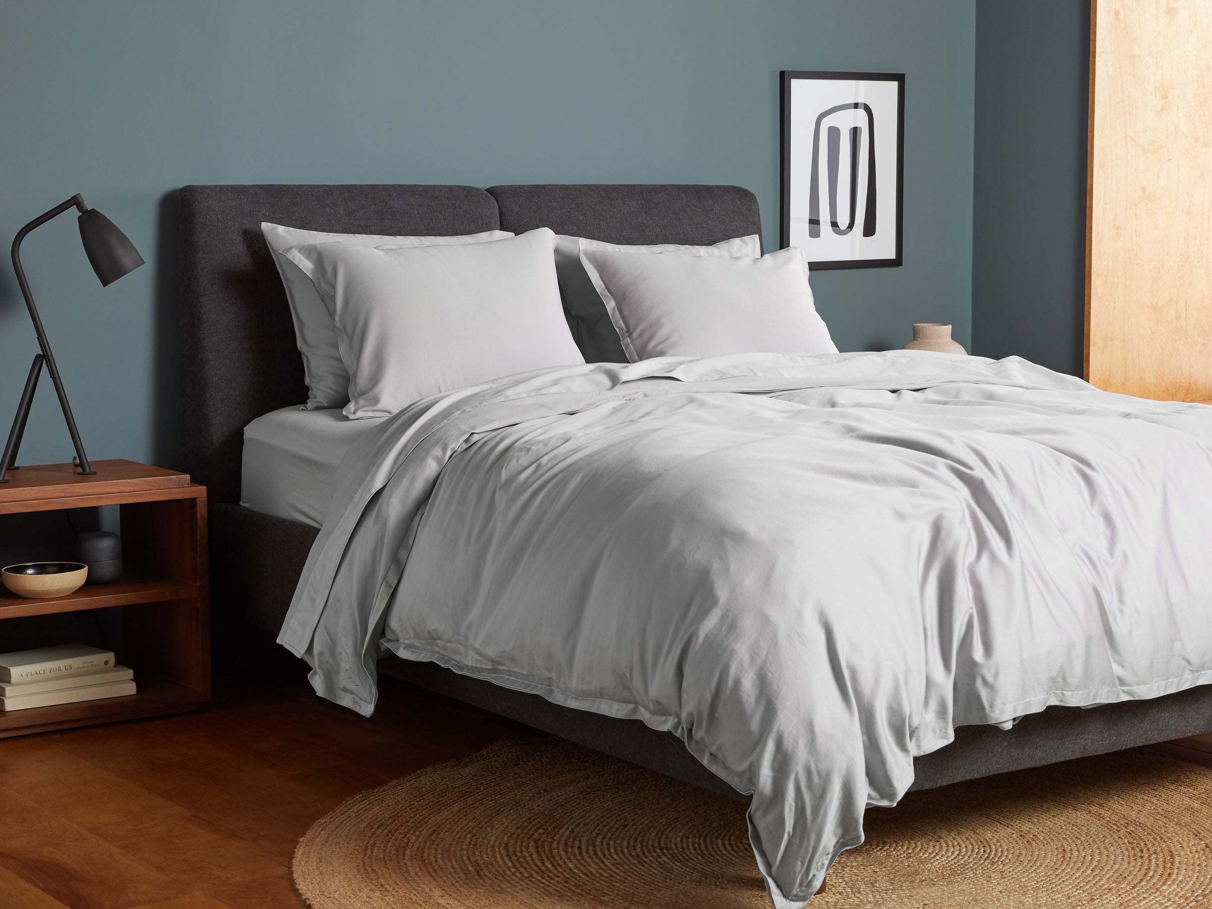 Sateen Sheet Set - Light Grey F/Q